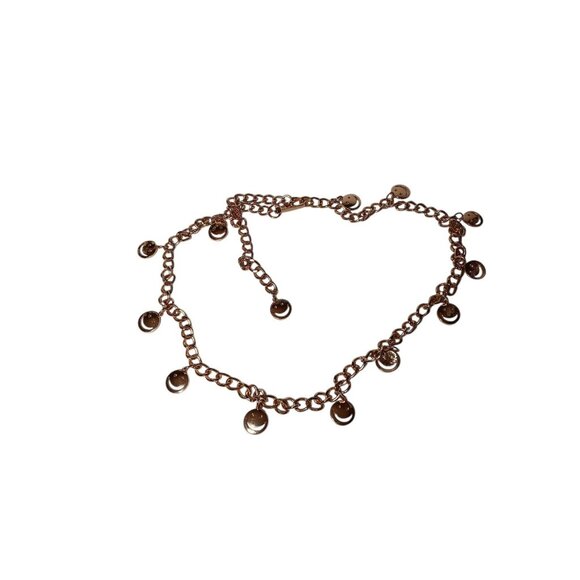 Belt Gold Tone Happy Face Charms Chain Waist Jewelry 36\